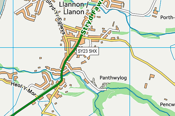 SY23 5HX map - OS VectorMap District (Ordnance Survey) SY23 5HX map - OS VectorMap District (Ordnance Survey)