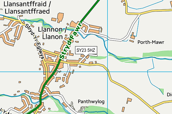 SY23 5HZ map - OS VectorMap District (Ordnance Survey) SY23 5HZ map - OS VectorMap District (Ordnance Survey)