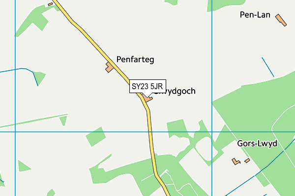 SY23 5JR map - OS VectorMap District (Ordnance Survey) SY23 5JR map - OS VectorMap District (Ordnance Survey)