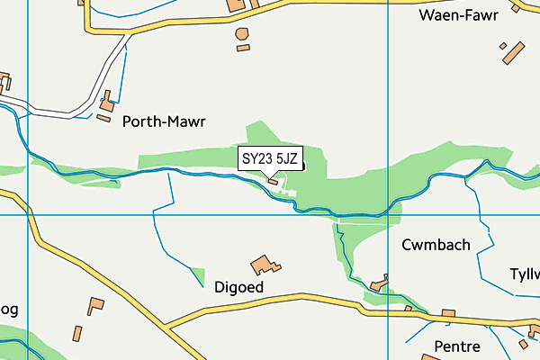 SY23 5JZ map - OS VectorMap District (Ordnance Survey) SY23 5JZ map - OS VectorMap District (Ordnance Survey)