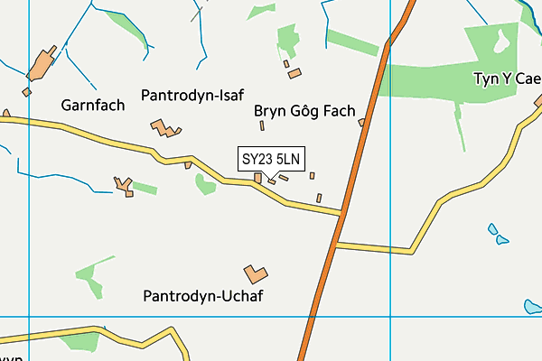 SY23 5LN map - OS VectorMap District (Ordnance Survey) SY23 5LN map - OS VectorMap District (Ordnance Survey)