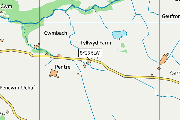 SY23 5LW map - OS VectorMap District (Ordnance Survey) SY23 5LW map - OS VectorMap District (Ordnance Survey)