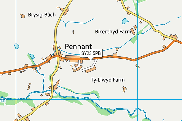 SY23 5PB map - OS VectorMap District (Ordnance Survey) SY23 5PB map - OS VectorMap District (Ordnance Survey)