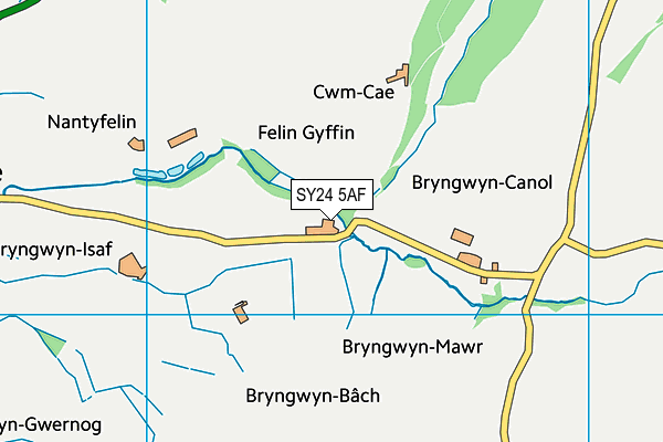 SY24 5AF map - OS VectorMap District (Ordnance Survey) SY24 5AF map - OS VectorMap District (Ordnance Survey)