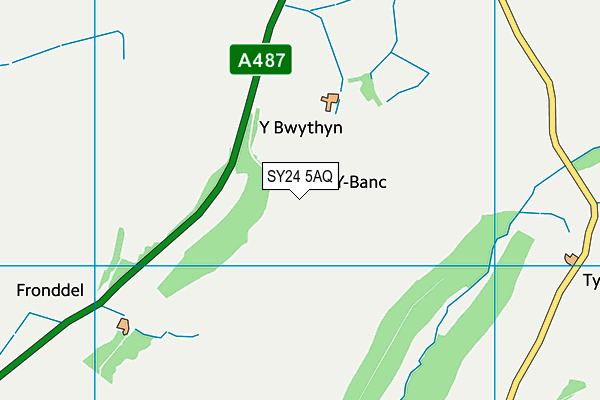 SY24 5AQ map - OS VectorMap District (Ordnance Survey) SY24 5AQ map - OS VectorMap District (Ordnance Survey)
