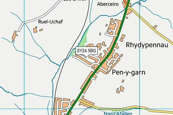 SY24 5BG map - OS VectorMap District (Ordnance Survey) SY24 5BG map - OS VectorMap District (Ordnance Survey)
