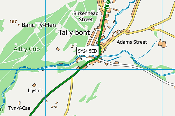 SY24 5ED map - OS VectorMap District (Ordnance Survey) SY24 5ED map - OS VectorMap District (Ordnance Survey)