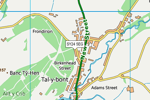 SY24 5EG map - OS VectorMap District (Ordnance Survey) SY24 5EG map - OS VectorMap District (Ordnance Survey)