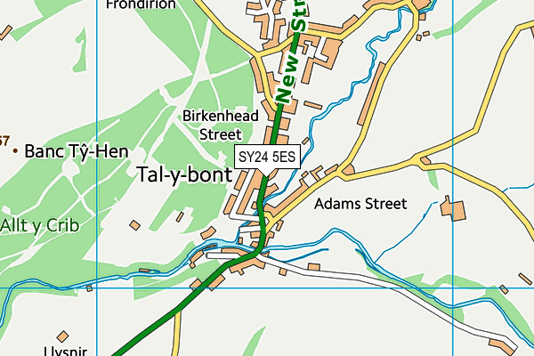 SY24 5ES map - OS VectorMap District (Ordnance Survey) SY24 5ES map - OS VectorMap District (Ordnance Survey)
