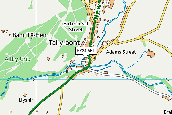 SY24 5ET map - OS VectorMap District (Ordnance Survey) SY24 5ET map - OS VectorMap District (Ordnance Survey)