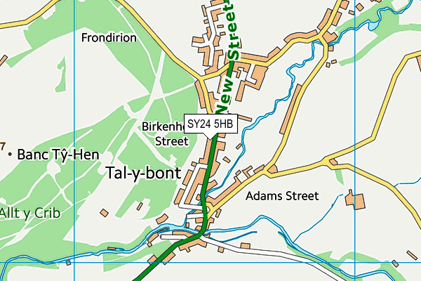SY24 5HB map - OS VectorMap District (Ordnance Survey)