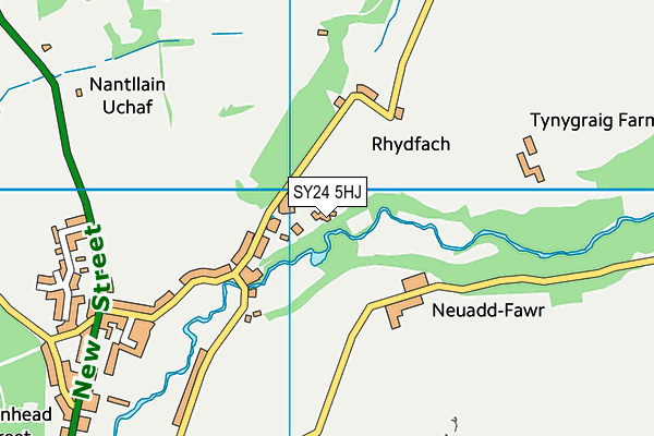 SY24 5HJ map - OS VectorMap District (Ordnance Survey) SY24 5HJ map - OS VectorMap District (Ordnance Survey)
