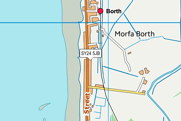 SY24 5JB map - OS VectorMap District (Ordnance Survey) SY24 5JB map - OS VectorMap District (Ordnance Survey)