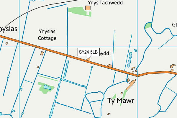 SY24 5LB map - OS VectorMap District (Ordnance Survey) SY24 5LB map - OS VectorMap District (Ordnance Survey)