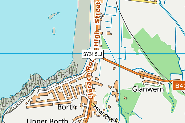 SY24 5LJ map - OS VectorMap District (Ordnance Survey) SY24 5LJ map - OS VectorMap District (Ordnance Survey)