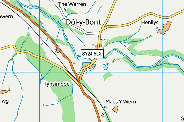 SY24 5LX map - OS VectorMap District (Ordnance Survey) SY24 5LX map - OS VectorMap District (Ordnance Survey)