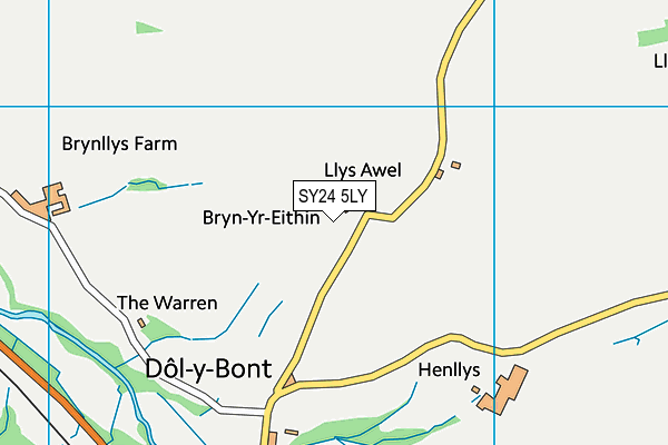 SY24 5LY map - OS VectorMap District (Ordnance Survey) SY24 5LY map - OS VectorMap District (Ordnance Survey)