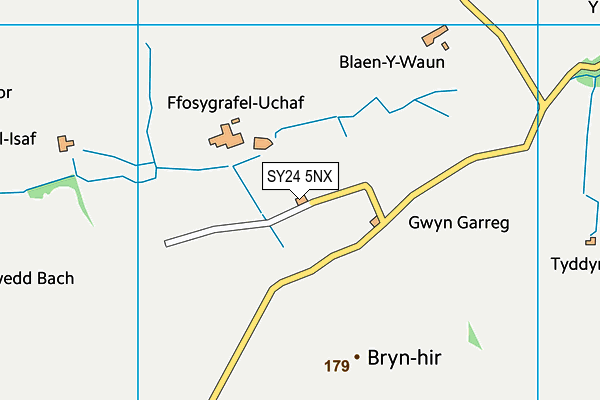 SY24 5NX map - OS VectorMap District (Ordnance Survey) SY24 5NX map - OS VectorMap District (Ordnance Survey)