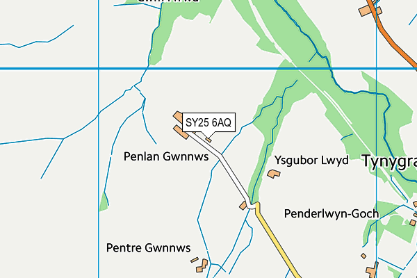 SY25 6AQ map - OS VectorMap District (Ordnance Survey) SY25 6AQ map - OS VectorMap District (Ordnance Survey)
