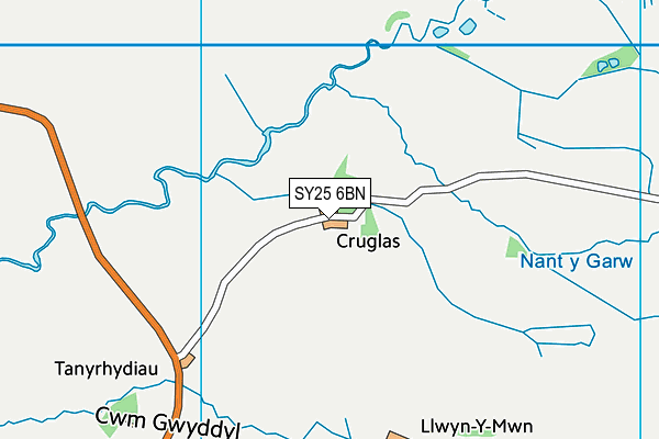 SY25 6BN map - OS VectorMap District (Ordnance Survey) SY25 6BN map - OS VectorMap District (Ordnance Survey)