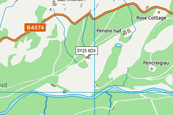 SY25 6DX map - OS VectorMap District (Ordnance Survey) SY25 6DX map - OS VectorMap District (Ordnance Survey)