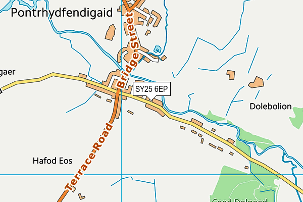 SY25 6EP map - OS VectorMap District (Ordnance Survey)