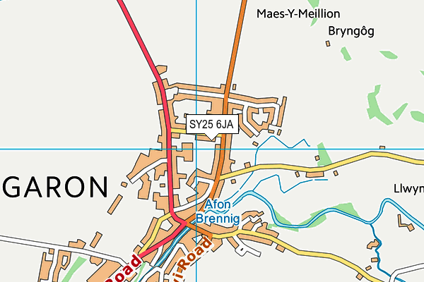 SY25 6JA map - OS VectorMap District (Ordnance Survey) SY25 6JA map - OS VectorMap District (Ordnance Survey)