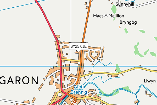 SY25 6JE map - OS VectorMap District (Ordnance Survey) SY25 6JE map - OS VectorMap District (Ordnance Survey)