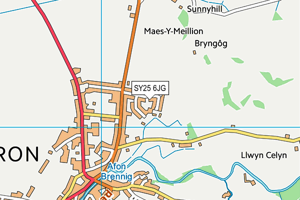 SY25 6JG map - OS VectorMap District (Ordnance Survey) SY25 6JG map - OS VectorMap District (Ordnance Survey)