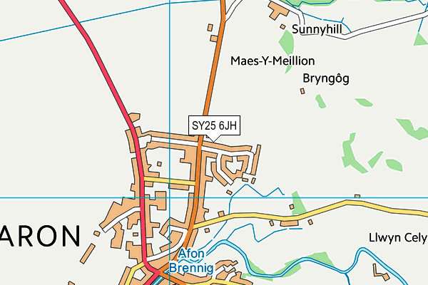 SY25 6JH map - OS VectorMap District (Ordnance Survey) SY25 6JH map - OS VectorMap District (Ordnance Survey)