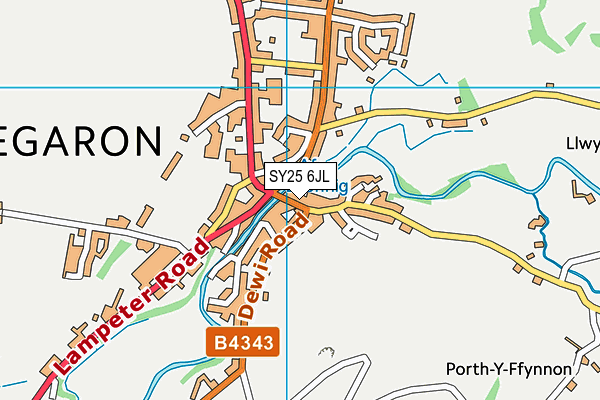 SY25 6JL map - OS VectorMap District (Ordnance Survey)