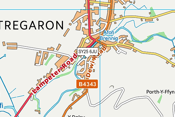SY25 6JU map - OS VectorMap District (Ordnance Survey) SY25 6JU map - OS VectorMap District (Ordnance Survey)