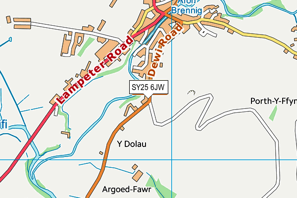 SY25 6JW map - OS VectorMap District (Ordnance Survey) SY25 6JW map - OS VectorMap District (Ordnance Survey)