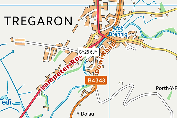 SY25 6JY map - OS VectorMap District (Ordnance Survey)