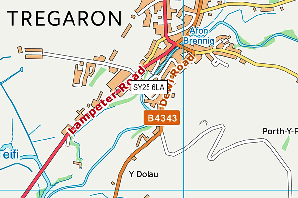 SY25 6LA map - OS VectorMap District (Ordnance Survey) SY25 6LA map - OS VectorMap District (Ordnance Survey)