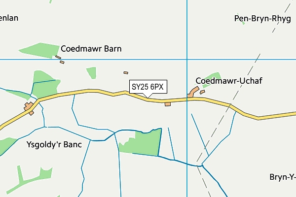 SY25 6PX map - OS VectorMap District (Ordnance Survey)