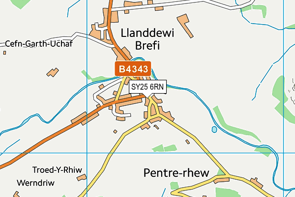 SY25 6RN map - OS VectorMap District (Ordnance Survey)