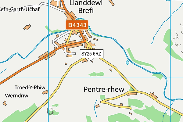SY25 6RZ map - OS VectorMap District (Ordnance Survey) SY25 6RZ map - OS VectorMap District (Ordnance Survey)
