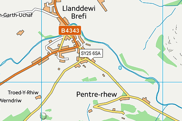 SY25 6SA map - OS VectorMap District (Ordnance Survey) SY25 6SA map - OS VectorMap District (Ordnance Survey)