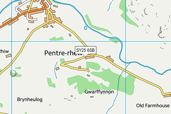 SY25 6SB map - OS VectorMap District (Ordnance Survey) SY25 6SB map - OS VectorMap District (Ordnance Survey)