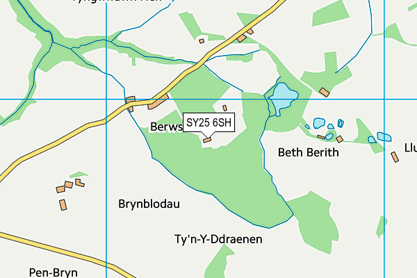 SY25 6SH map - OS VectorMap District (Ordnance Survey) SY25 6SH map - OS VectorMap District (Ordnance Survey)