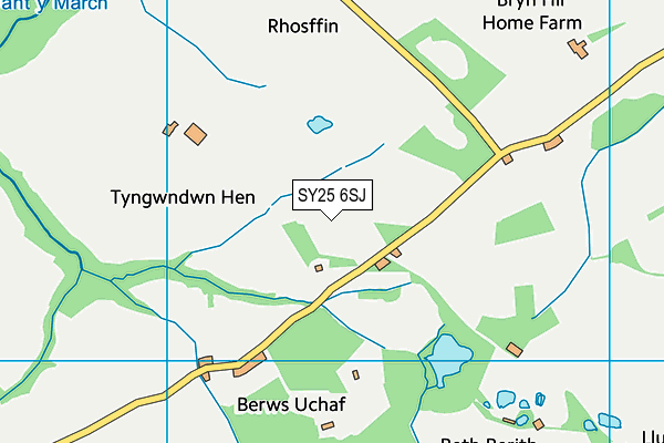 SY25 6SJ map - OS VectorMap District (Ordnance Survey) SY25 6SJ map - OS VectorMap District (Ordnance Survey)