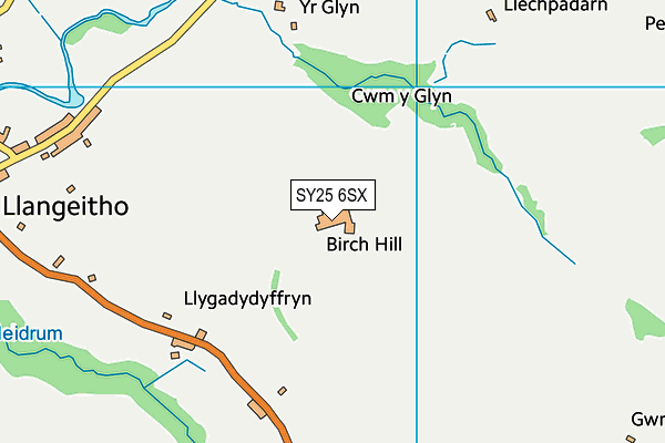 SY25 6SX map - OS VectorMap District (Ordnance Survey) SY25 6SX map - OS VectorMap District (Ordnance Survey)