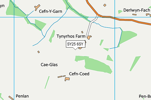 SY25 6SY map - OS VectorMap District (Ordnance Survey) SY25 6SY map - OS VectorMap District (Ordnance Survey)