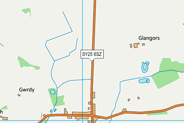 SY25 6SZ map - OS VectorMap District (Ordnance Survey) SY25 6SZ map - OS VectorMap District (Ordnance Survey)