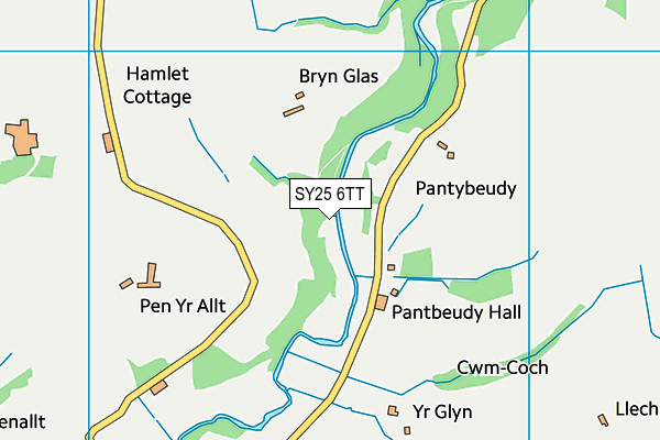 SY25 6TT map - OS VectorMap District (Ordnance Survey) SY25 6TT map - OS VectorMap District (Ordnance Survey)