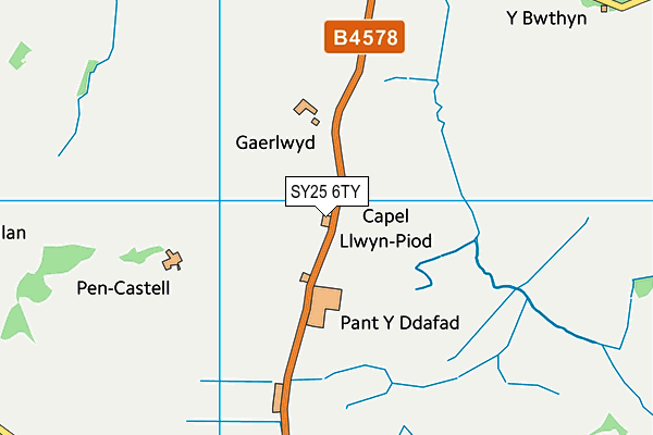 SY25 6TY map - OS VectorMap District (Ordnance Survey) SY25 6TY map - OS VectorMap District (Ordnance Survey)