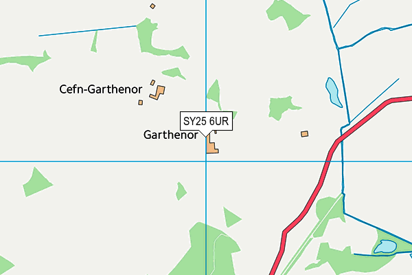 SY25 6UR map - OS VectorMap District (Ordnance Survey)