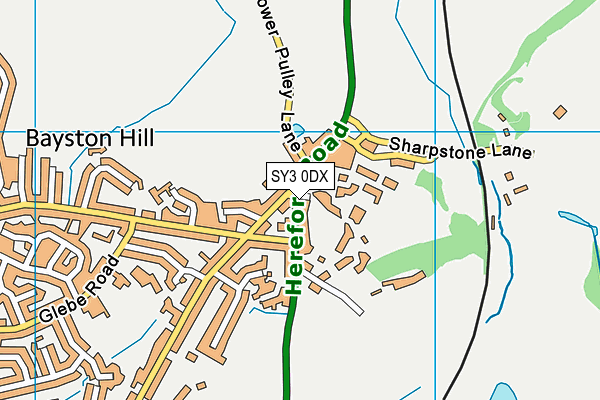 SY3 0DX map - OS VectorMap District (Ordnance Survey) SY3 0DX map - OS VectorMap District (Ordnance Survey)