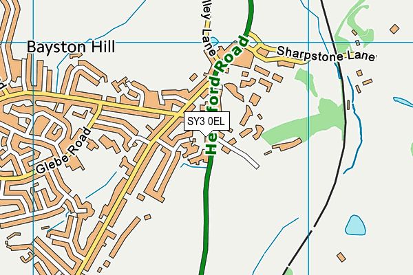 SY3 0EL map - OS VectorMap District (Ordnance Survey) SY3 0EL map - OS VectorMap District (Ordnance Survey)